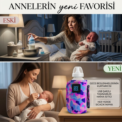 Taşınabilir Bebek Biberon Isıtıcı | Her Yerde İdeal Sıcaklıkta Beslenme 👶🍼