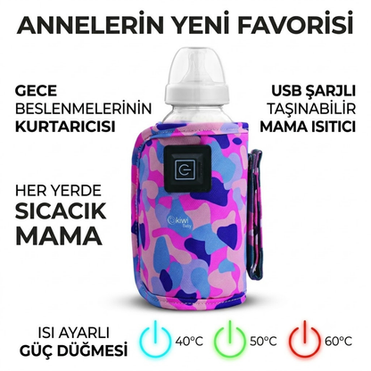 Taşınabilir Bebek Biberon Isıtıcı | Her Yerde İdeal Sıcaklıkta Beslenme 👶🍼