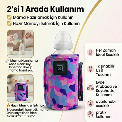 Taşınabilir Bebek Biberon Isıtıcı | Her Yerde İdeal Sıcaklıkta Beslenme 👶🍼